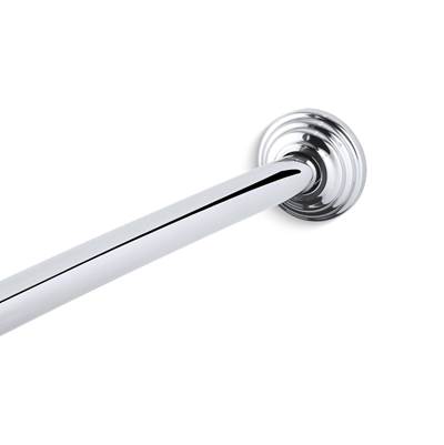 Expanse Curved shower rod - traditional design - Polished Stainless