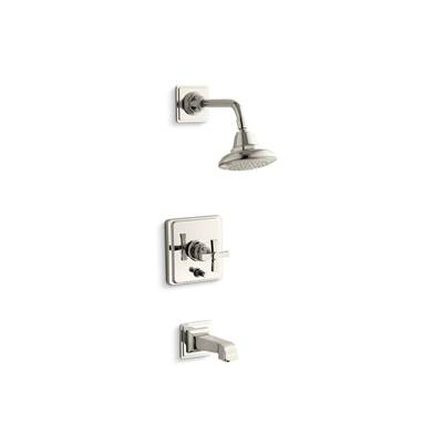 Kohler Pinstripe Pure Rite-temp Bath and Shower Trim Kit with Push-button Diverter and Cross...