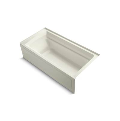 Archer 72'' x 36'' alcove bath with Bask heated surface, alcove, right drain