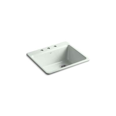 Kohler Riverby 25'' top-mount single-bowl kitchen sink - Sea Salt