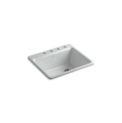 Kohler Riverby 25'' top-mount single-bowl kitchen sink - Ice Grey