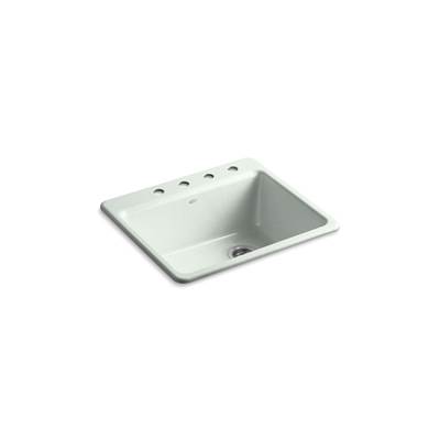 Kohler Riverby 25'' top-mount single-bowl kitchen sink - Sea Salt