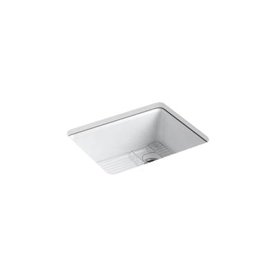 Kohler Riverby 25'' undermount single-bowl kitchen sink - White