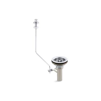 Duostrainer Sink strainer with tailpiece and pop-up drain - Polished Chrome