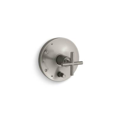 Kohler Purist Rite-temp Valve Trim with Push-button Diverter and Cross Handle - Vibrant Brushed...