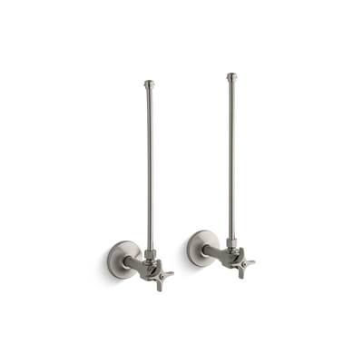 Kohler Pair 3/8'' NPT Angle Supplies with Stop, Cross Handle and Annealed Vertical Tube - Vibrant...