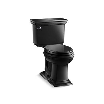 Kohler Memoirs Stately Two-piece Elongated Toilet, 1.28 Gpf - Black