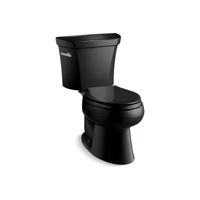 Kohler Wellworth Two-piece elongated toilet, 1.28 gpf - Black