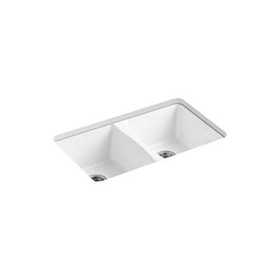 Deerfield 33'' undermount double-bowl kitchen sink