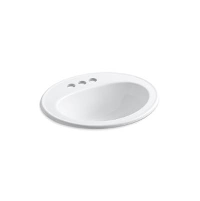 Kohler Pennington 20-1/4'' Oval Drop-in Bathroom Sink - White