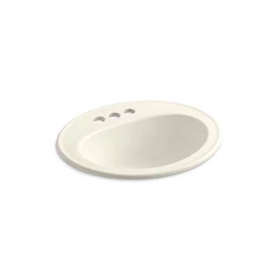 Kohler Pennington 20-1/4'' Oval Drop-in Bathroom Sink - Biscuit
