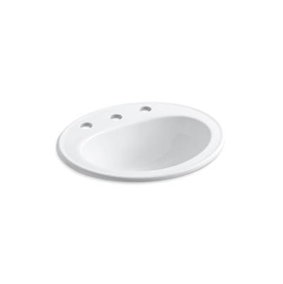Kohler Pennington 20-1/4'' Oval Drop-in Bathroom Sink - White