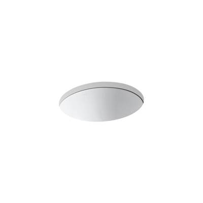 Caxton 19-1/4'' oval undermount bathroom sink with glazed underside, no overflow