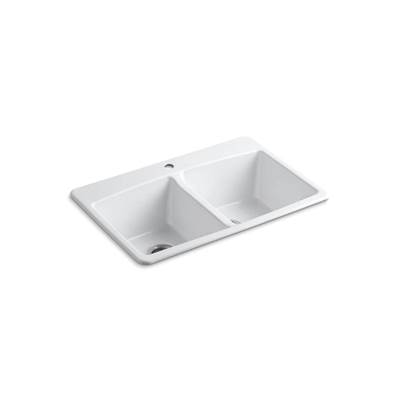 BrookfieldE 33'' top-mount double-bowl kitchen sink