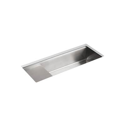Kohler StagesE 45'' undermount single-bowl workstation kitchen sink - Stainless Steel