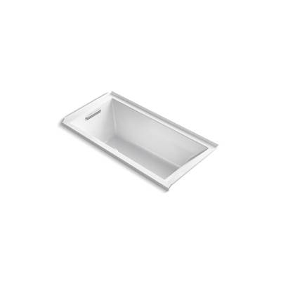 Kohler Underscore 60'' x 30'' alcove bath with Bask heated surface, left drain - White