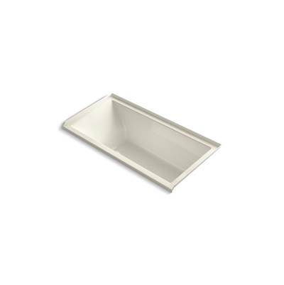 Kohler Underscore 60'' x 30'' alcove bath with Bask heated surface, right drain - Biscuit