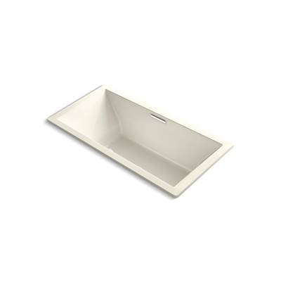 Kohler Underscore 72'' x 36'' drop-in bath with Bask heated surface - Biscuit