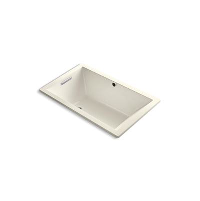 Kohler Underscore 60'' x 36'' drop-in bath with Bask heated surface - Biscuit