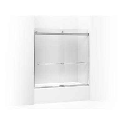 Kohler Levity Sliding Bath Door, 59-3/4'' H X 56-5/8 - 59-5/8'' W, with 1/4'' Thick Crystal Clear...