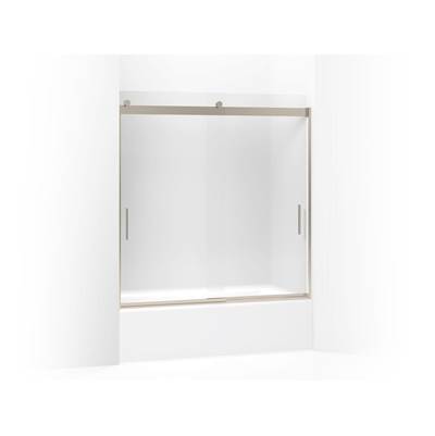 Kohler Levity Sliding Bath Door, 62'' H X 56-5/8 - 59-5/8'' W, with 1/4'' Thick Frosted Glass -...