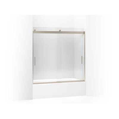 Kohler Levity Sliding Bath Door, 59-3/4'' H X 56-5/8 - 59-5/8'' W, with 1/4'' Thick Crystal Clear...