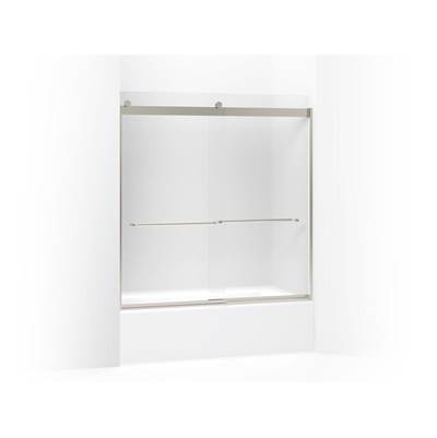 Kohler Levity Sliding Bath Door, 62'' H X 56-5/8 - 59-5/8'' W, with 1/4'' Thick Frosted Glass -...
