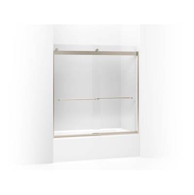 Kohler Levity Sliding Bath Door, 59-3/4'' H X 56-5/8 - 59-5/8'' W, with 1/4'' Thick Crystal Clear...