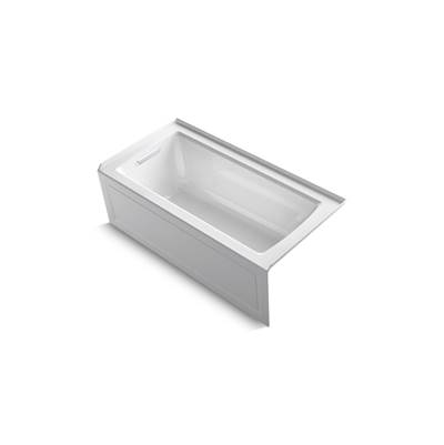 Archer 60'' x 30'' alcove bath with Bask heated surface, alcove left drain