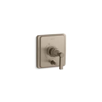 Kohler Pinstripe Rite-temp Valve Trim with Push-button Diverter and Lever Handle - Vibrant...