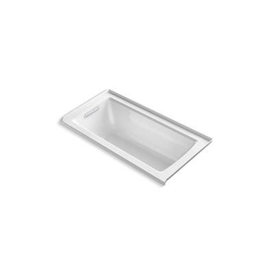Archer 60'' x 30'' alcove bath with Bask heated surface, left drain