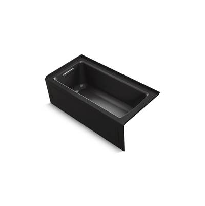 Archer 60'' x 30'' alcove bath with Bask heated surface, alcove left drain