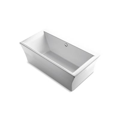 Kohler Stargaze 72'' x 36'' freestanding bath with fluted shroud - White