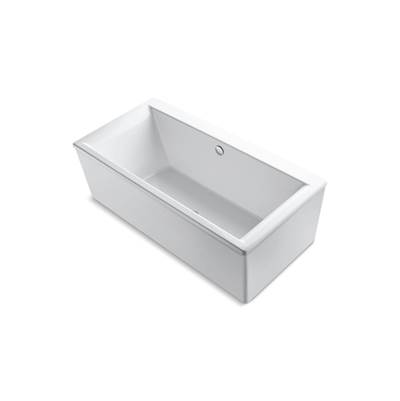 Kohler Stargaze 72'' x 36'' freestanding bath with straight shroud - White