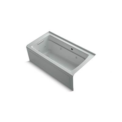 Archer 60'' x 32'' alcove whirlpool bath with Bask heated surface, alcove left drain