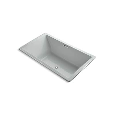 Kohler Underscore 72'' x 42'' drop-in Heated BubbleMassageE air bath with Bask heated surface - Ice Grey