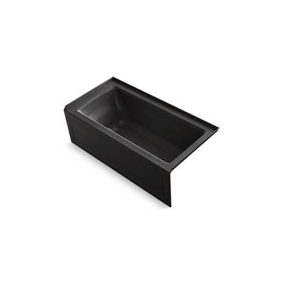 Archer 60'' x 30'' alcove Heated BubbleMassageE air bath with Bask heated surface, right drain