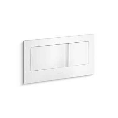 Kohler Veil Flush actuator plate for 2''x6'' in-wall tank and carrier system - White