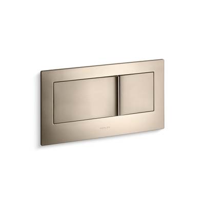 Kohler Veil Flush actuator plate for 2''x6'' in-wall tank and carrier system - Vibrant Brushed Bronze
