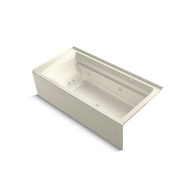 Archer 72'' x 36'' alcove Heated BubbleMassageE air bath and whirlpool, right drain