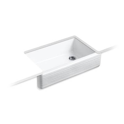 Hayridge Whitehaven 35-11/16'' undermount single-bowl farmhouse kitchen sink