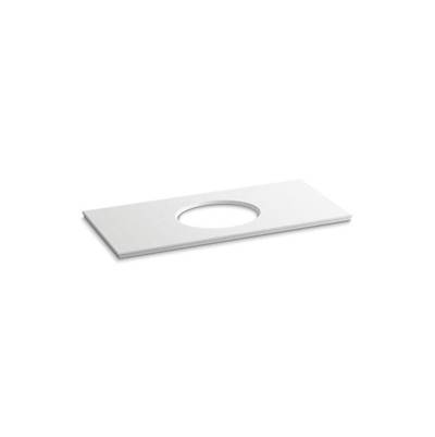 Kohler Solid/Expressions 49'' vanity-top with single Verticyl oval cutout - White Expressions