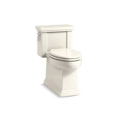 Kohler Tresham Comfort Height One-piece compact elongated 1.28 gpf chair height toilet with Quiet-CloseE seat - Biscuit