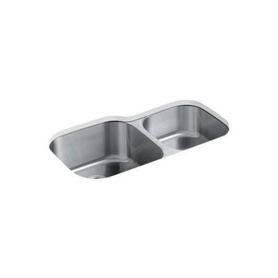 Kohler Undertone Preserve 35-1/8'' x 20-1/8'' x 9-3/4'' Undermount extra large/medium double-bowl kitchen sink - Not Applicable