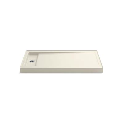 Bellwether 60'' x 32'' alcove shower base, left offset drain
