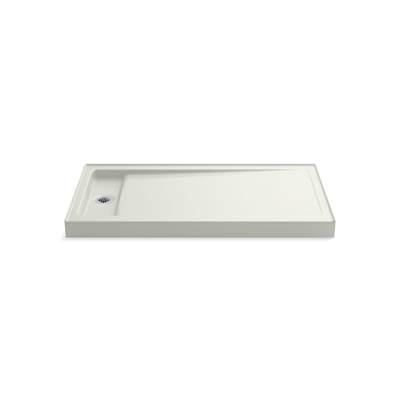 Bellwether 60'' x 32'' alcove shower base, left offset drain
