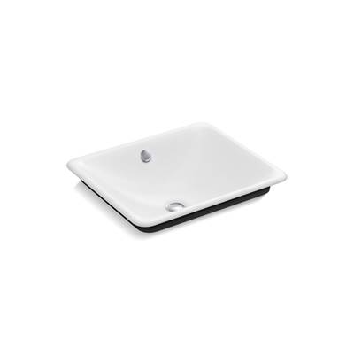 Iron Plains 18-1/2'' rectangular vessel bathroom sink - White