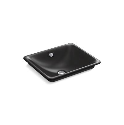 Iron Plains 18-1/2'' rectangular vessel bathroom sink - Black
