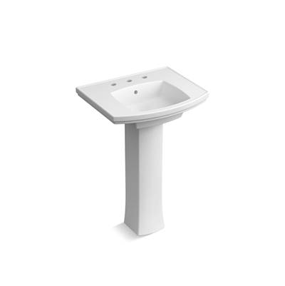 Kohler Kelston 23-3/4'' Rectangular Pedestal Bathroom Sink - White