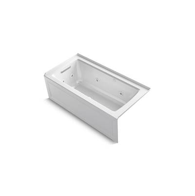 Archer 60'' x 30'' alcove Heated BubbleMassageE air bath and whirlpool, left drain